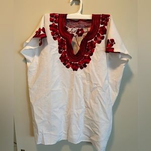 Handmade. Red rose embroidered women top. Excellent condition. Hand wash.